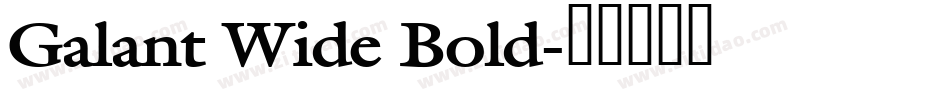 Galant Wide Bold字体转换